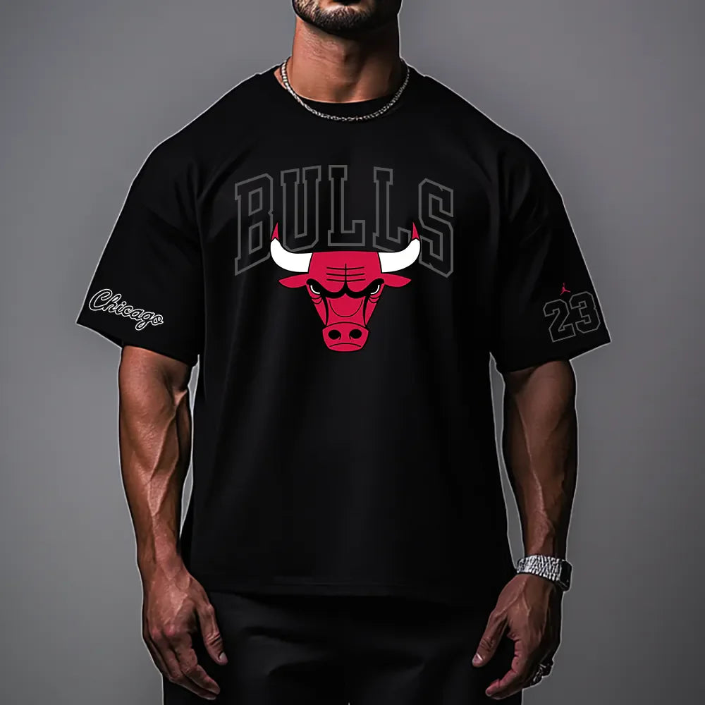 Oversized Μπλουζάκι Bulls23 Γκρι