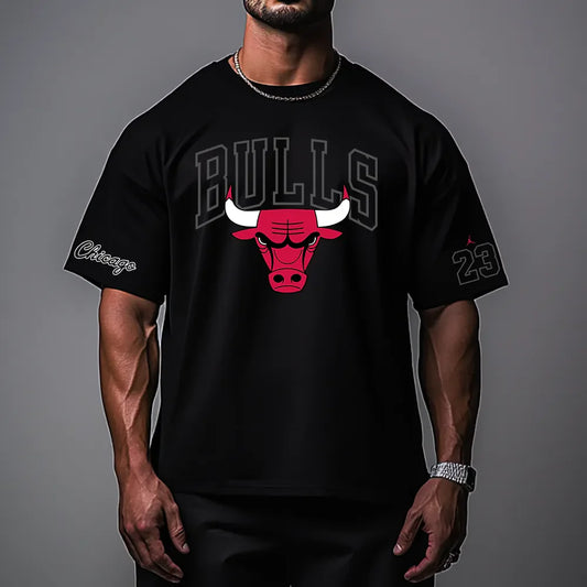 Oversized Μπλουζάκι Bulls23 Γκρι