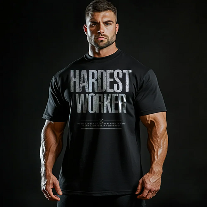Oversized μπλουζάκι Hardest Worker