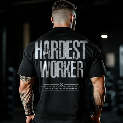 Oversized μπλουζάκι Hardest Worker