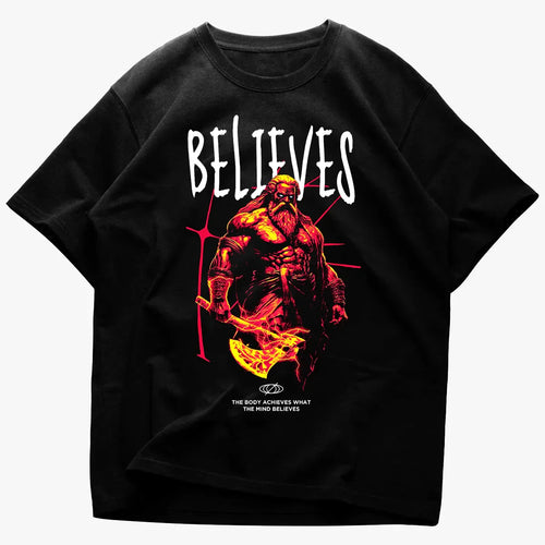Oversized μπλουζάκι Believes