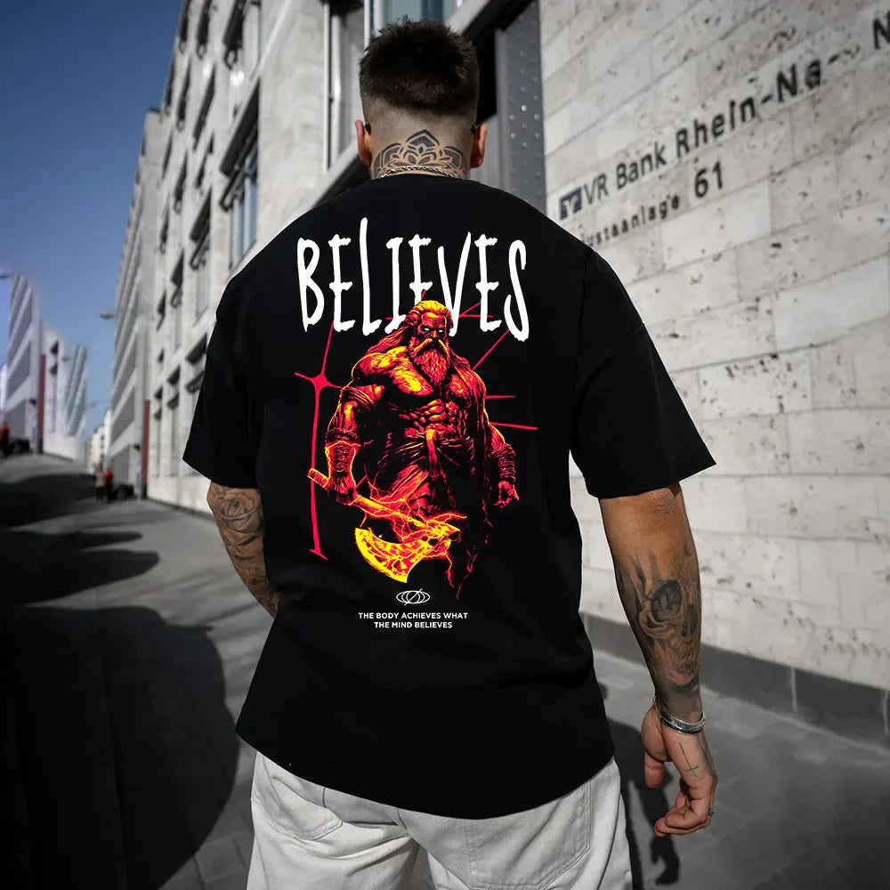 Oversized μπλουζάκι Believes