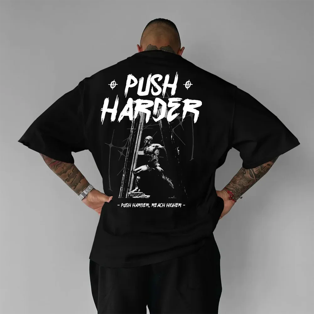 Oversized Μπλουζάκι Push Harder