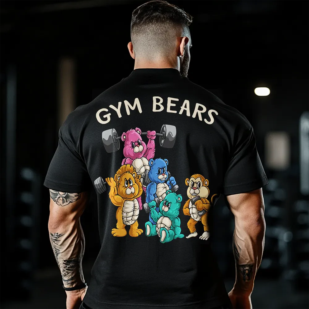 Oversized Μπλουζάκι Gym Bears