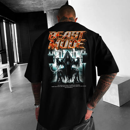 Oversized Μπλουζάκι Beast Mode Skull