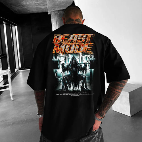 Oversized Μπλουζάκι Beast Mode Skull