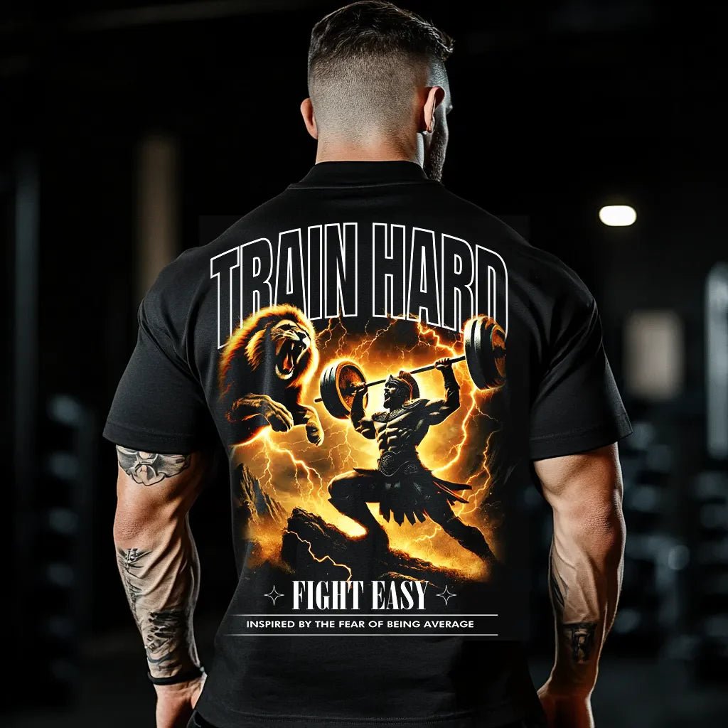 Oversized Μπλουζάκι Train Hard