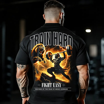 Oversized Μπλουζάκι Train Hard