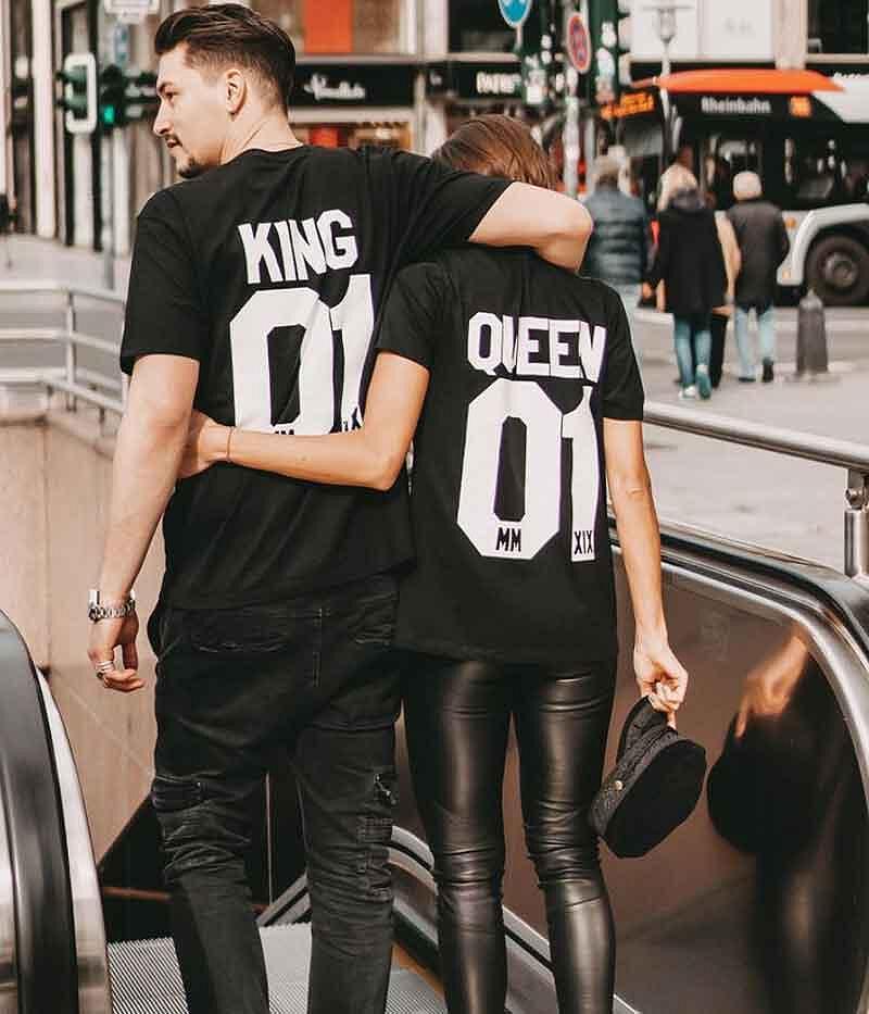 Κοντομάνικα για Ζευγάρια King Queen