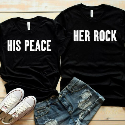 Κοντομάνικα για ζευγάρια Rock Peace