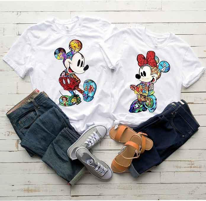 Κοντομάνικα για Ζευγάρια M and M Disneyy2