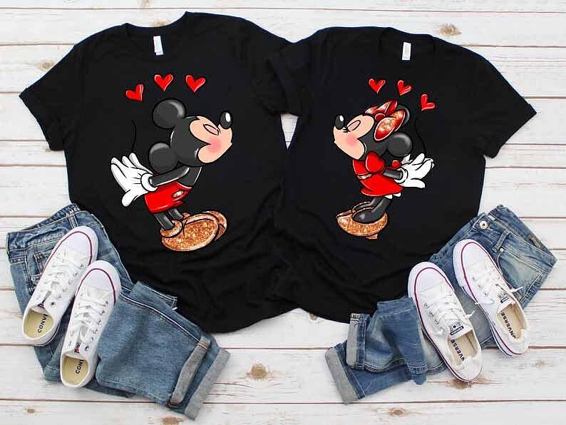 Κοντομάνικα Για Ζευγάρια M And M Kiss Hearts