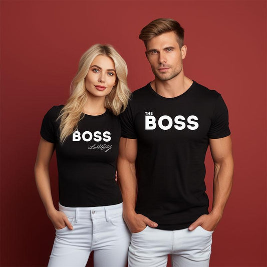 Κοντομάνικα για ζευγάρια The Boss bl