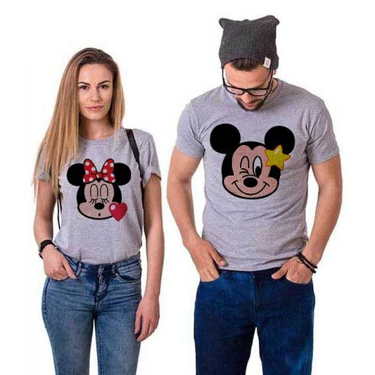 Κοντομάνικα για Ζευγάρια Mickey Minnie KISS