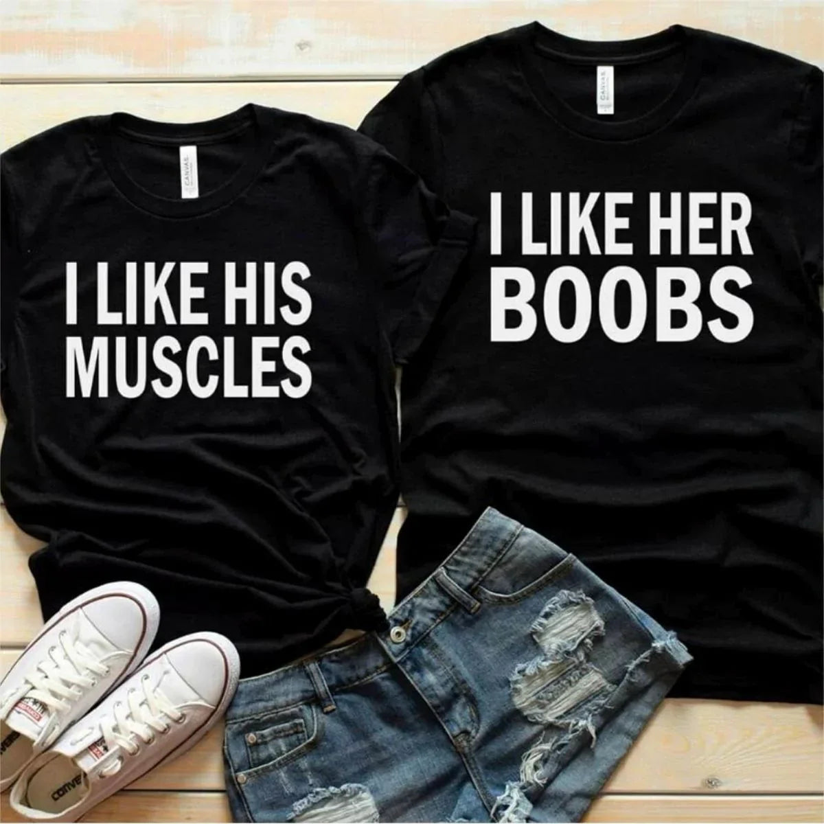 Κοντομάνικα για ζευγάρια MusclesBoobs