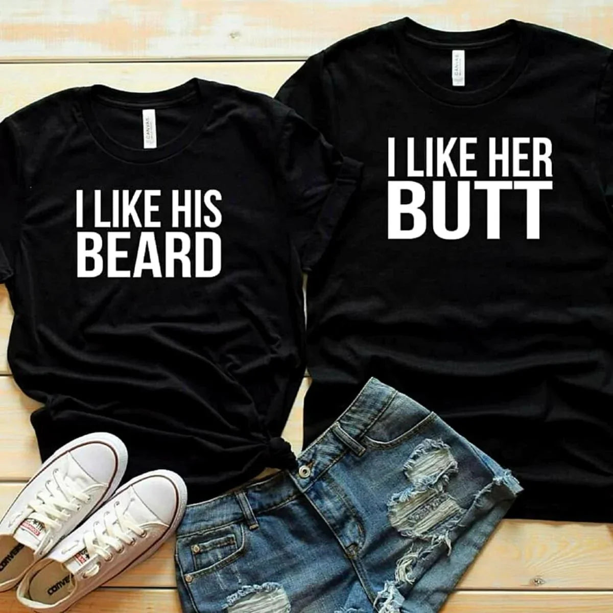 Κοντομάνικα για ζευγάρια BeardButt