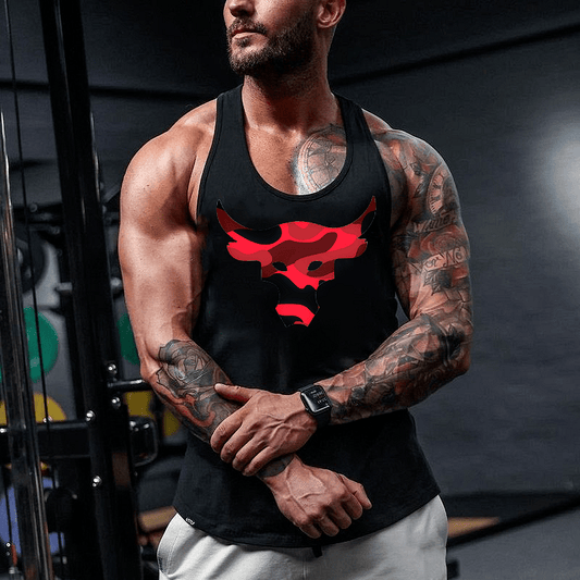 Αμάνικο classic Κόκκινο Camo Bull