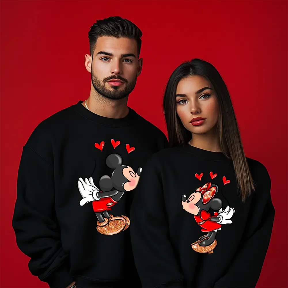 Unisex μπλούζες για ζευγάρια Mickey / Minnie Hearts