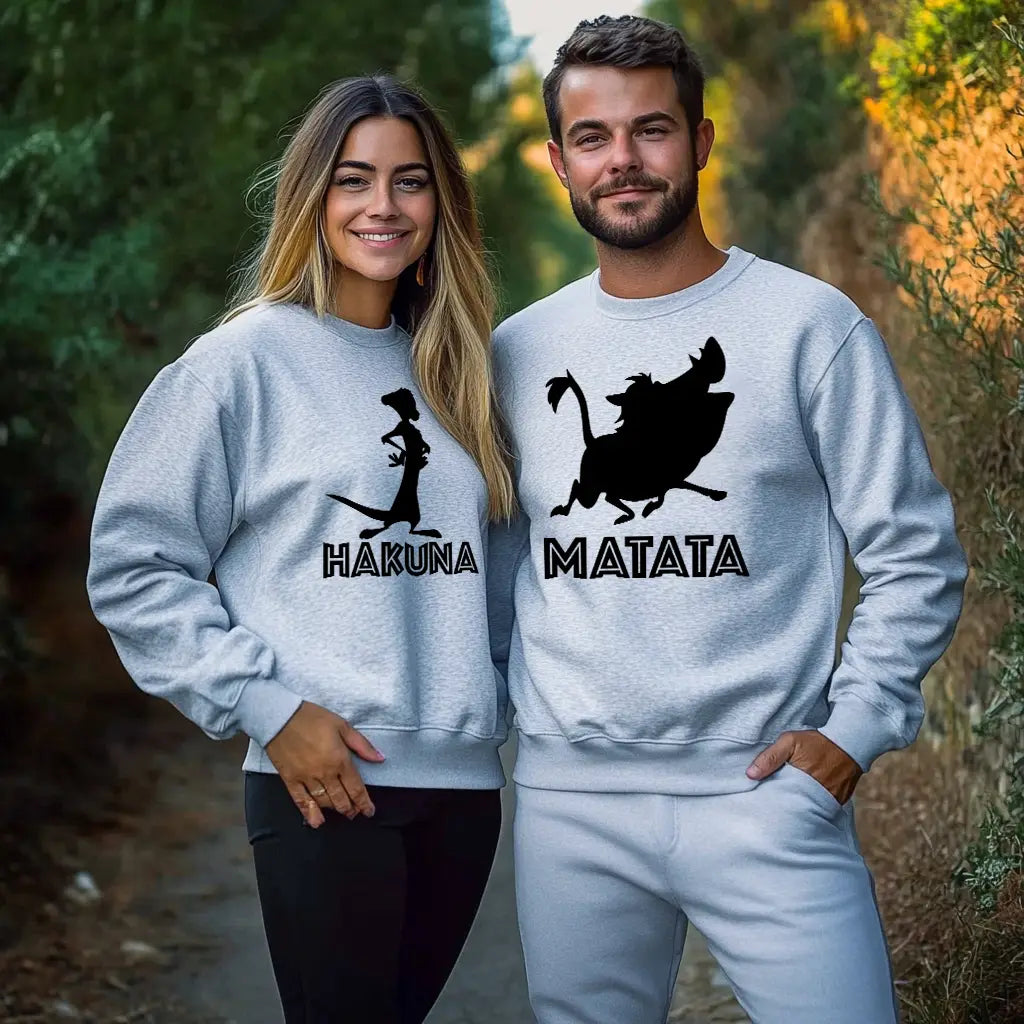 Unisex μπλούζες για ζευγάρια Hakuna Matata