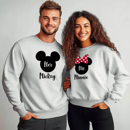 Unisex μπλούζες για ζευγάρια His / Her