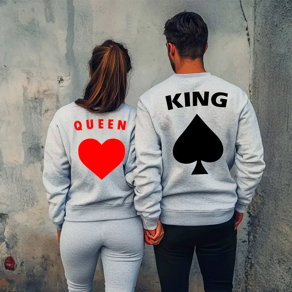 Unisex μπλούζες για ζευγάρια King Queen Cards