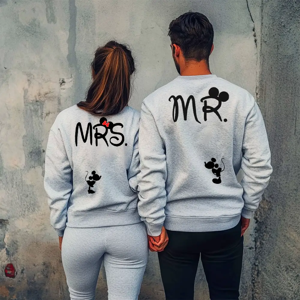 Unisex μπλούζες για ζευγάρια Mr. and Mrs.
