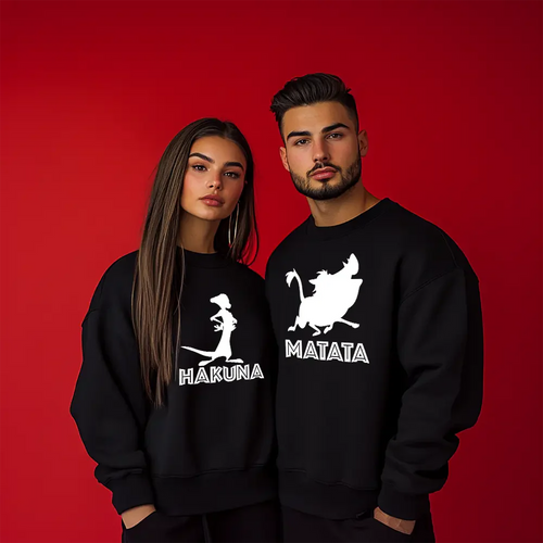 Unisex μπλούζες για ζευγάρια Hakuna Matata