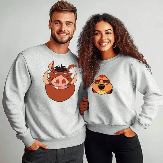 Unisex μπλούζες για ζευγάρια Timon & Pumba
