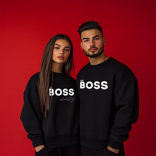 Unisex μπλούζες για ζευγάρια The Boss / The Boss Lady