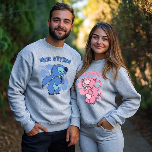 Unisex μπλούζες για ζευγάρια Stitch