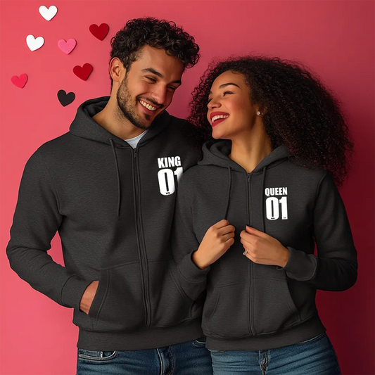Unisex Φούτερ για ζευγάρια 01 Σκούρο Γκρι